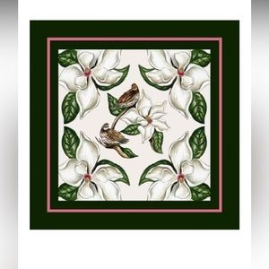 NWOT Fly Formal Quail & Magnolia Silk Scarf